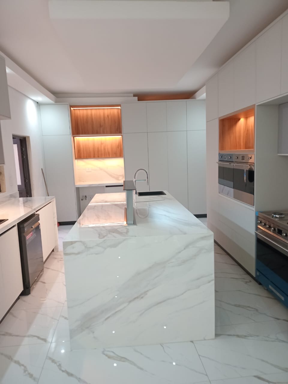 Luxury marble kitchen island